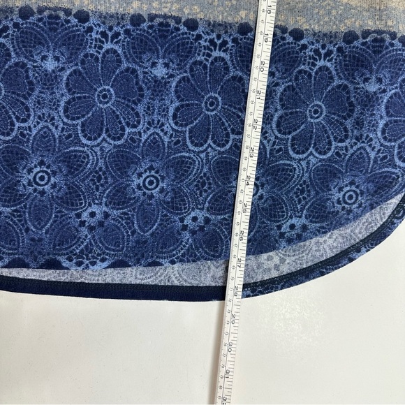 1x Roz & Ali Blue & Tan Striped Cowl Neck top - Picture 7 of 7